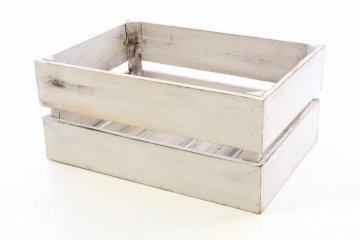 Dřevěná bedýnka VINTAGE DIVERO bílá - 51 x 36 x 23 cm Dřevěná bedýnka VINTAGE DIVERO bílá - 51 x 36 x 23 cm