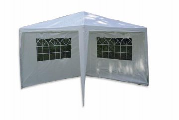 Zahradní párty stan - bílý 3 x 3 m + 2 boční stěny Zahradní párty stan - bílý 3 x 3 m + 2 boční stěny