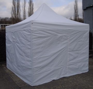 Zahradní párty stan DELUXE nůžkový + boční stěny - 3 x 3 m bílá Zahradní párty stan DELUXE nůžkový + boční stěny - 3 x 3 m bílá