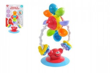 Mlýnek s přísavkou chrastítko plast 18cm na kartě 6m+ Mlýnek s přísavkou chrastítko plast 18cm na kartě 6m+