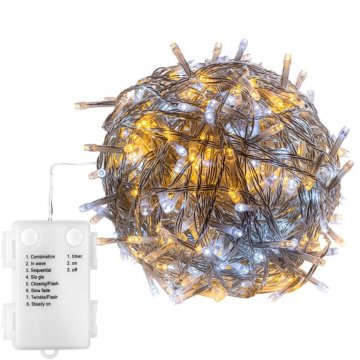 Vánoční LED osvětlení-5 m,50 LED,teple/studeně bílé,baterie Vánoční LED osvětlení-5 m,50 LED,teple/studeně bílé,baterie