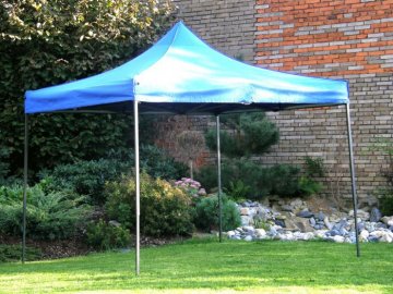 Zahradní párty stan DELUXE nůžkový - 3 x 3 m modrá Zahradní párty stan DELUXE nůžkový - 3 x 3 m modrá