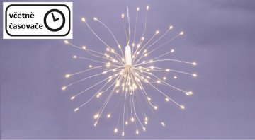 Vánoční osvětlení meteorický déšť - 100 LED, teplá bílá Vánoční osvětlení meteorický déšť - 100 LED, teplá bílá