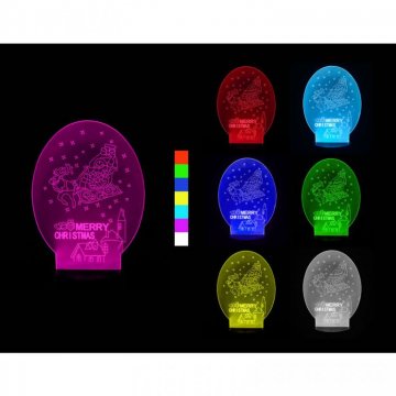 3D LED lampa - Vánoční sáně 3D LED lampa - Vánoční sáně