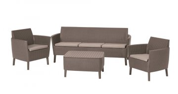 Zahradní polyratanový set SALEMO 3 seater - cappucino Zahradní polyratanový set SALEMO 3 seater - cappucino