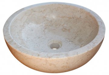 Kamenné umyvadlo Gemma 501 leštěný mramor Ø45 cm Cream Kamenné umyvadlo Gemma 501 leštěný mramor Ø45 cm Cream