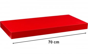 Stilista Nástěnná police Volato, 70 cm, červená