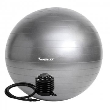Gymnastický míč MOVIT s pumpou - 85 cm - stříbrný Gymnastický míč MOVIT s pumpou - 85 cm - stříbrný