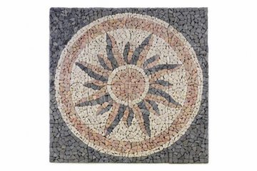 Mramorová mozaika - motiv slunce obklady  120x120
