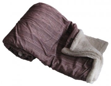 Deka 150 x 200 cm BERÁNEK NOR - tmavě hnědá Deka 150 x 200 cm BERÁNEK NOR - tmavě hnědá