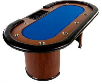 XXL pokerový stůl Royal Flush, 213 x 106 x 75 cm, modrý