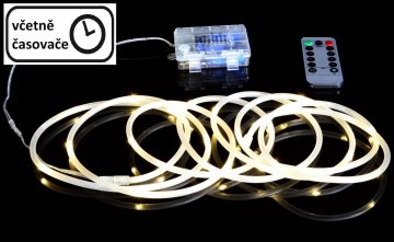 Vánoční LED osvětlení 10 m, MINI kabel, teple bílý