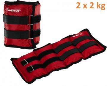 MOVIT zátěžové manžety, 2 x 2,0 kg červená MOVIT zátěžové manžety, 2 x 2,0 kg červená