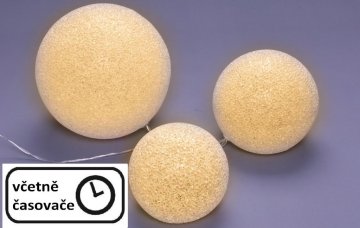 Svítící koule - 10 LED, teplá bílá Svítící koule - 10 LED, teplá bílá