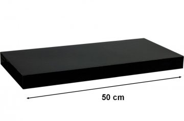 Nástěnná police STILISTA VOLATO - lesklá černá 50 cm Nástěnná police STILISTA VOLATO - lesklá černá 50 cm