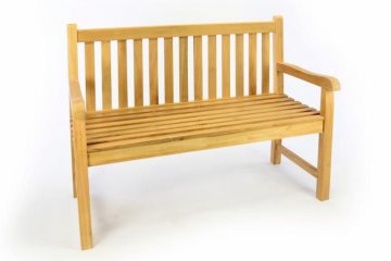 Zahradní dřevěná lavice DIVERO - neošetřené týkové dřevo - 120 cm Zahradní dřevěná lavice DIVERO - neošetřené týkové dřevo - 120 cm