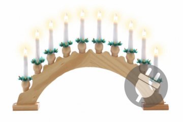 Vánoční dekorace - svícen, 10 LED diod Vánoční dekorace - svícen, 10 LED diod