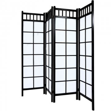 Paraván STILISTA 180 x 156 cm - černý Paraván STILISTA 180 x 156 cm - černý