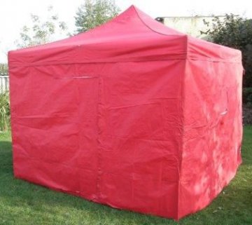 Zahradní párty stan DELUXE nůžkový + boční stěny - 3 x 3 m červená Zahradní párty stan DELUXE nůžkový + boční stěny - 3 x 3 m červená