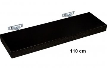 Nástěnná police STILISTA SALIENTO - hnědočerná 110 cm Nástěnná police STILISTA SALIENTO - hnědočerná 110 cm