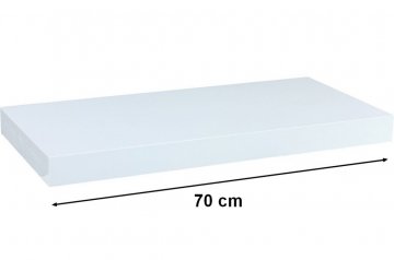 Nástěnná police STILISTA VOLATO - lesklá bílá 70 cm Nástěnná police STILISTA VOLATO - lesklá bílá 70 cm