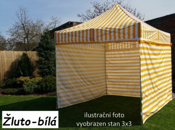 Zahradní párty stan PROFI STEEL 3 x 6 - žluto-bílá Zahradní párty stan PROFI STEEL 3 x 6 - žluto-bílá