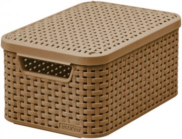 Košík box s víkem - S - mocha CURVER Košík box s víkem - S - mocha CURVER