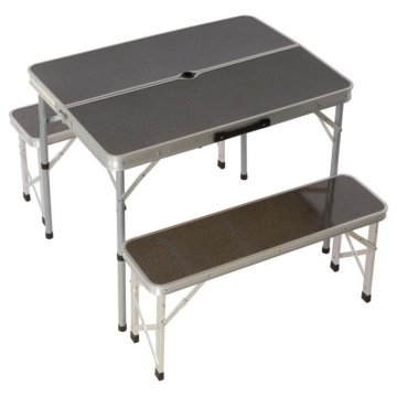Skládací zahradní stůl 90 cm + 2 lavice Skládací zahradní stůl 90 cm + 2 lavice