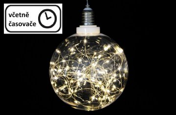 Vánoční dekorace - žárovka, 30 LED, teple bílá Vánoční dekorace - žárovka, 30 LED, teple bílá