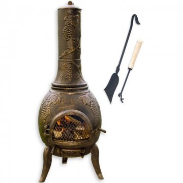 TERA Venkovní zahradní krb litina 120 cm - bronz TERA Venkovní zahradní krb litina 120 cm - bronz