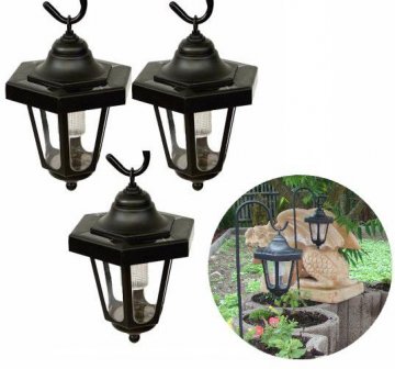 Zahradní sada solárních LED luceren, 3 ks Zahradní sada solárních LED luceren, 3 ks