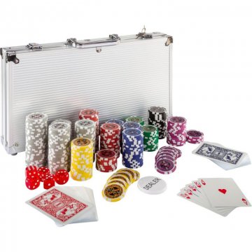 GamesPlanet® Poker set, 300 laserových žetonů Ultimate