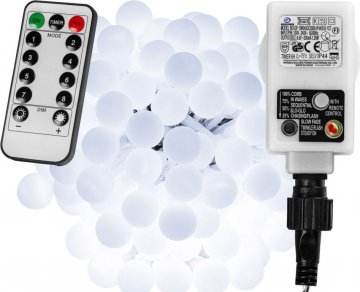 Párty LED osvětlení 5 m - studená bílá 50 diod + ovladač Párty LED osvětlení 5 m - studená bílá 50 diod + ovladač