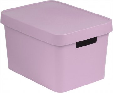 Úložný box plastový s víkem 17L - růžový CURVER Úložný box plastový s víkem 17L - růžový CURVER