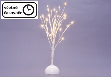 Dekorativní LED osvětlení strom - 32 LED, 40 cm, bílý Dekorativní LED osvětlení strom - 32 LED, 40 cm, bílý