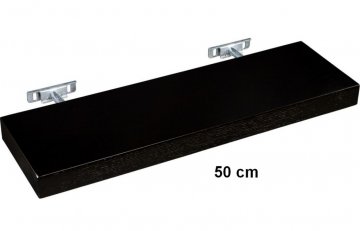 Nástěnná police STILISTA SALIENTO - hnědočerná 50 cm Nástěnná police STILISTA SALIENTO - hnědočerná 50 cm