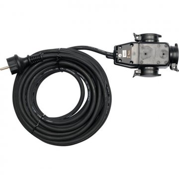 Prodlužovací kabel s gumovou izolací 10m -3zásuvky Prodlužovací kabel s gumovou izolací 10m -3zásuvky