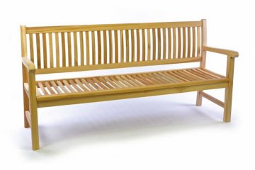 Zahradní lavice masiv DIVERO 3-místná 180 cm Zahradní lavice masiv DIVERO 3-místná 180 cm