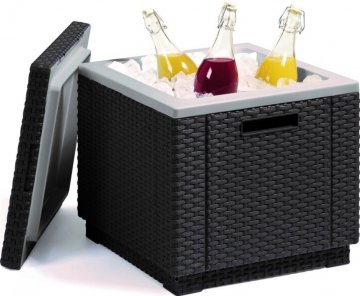 Zahradní chladnička taburet ICE CUBE - grafit Zahradní chladnička taburet ICE CUBE - grafit