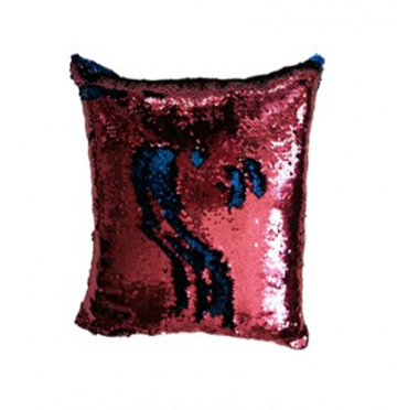 Povlak na polštář s flitry MAGIC 40 x 40 cm - růžová / modrá Povlak na polštář s flitry MAGIC 40 x 40 cm - růžová / modrá