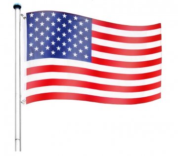 Vlajkový stožár vč. vlajky USA - 650 cm Vlajkový stožár vč. vlajky USA - 650 cm