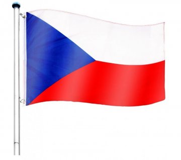 Vlajkový stožár vč. vlajky Česká republika - 650 cm Vlajkový stožár vč. vlajky Česká republika - 650 cm