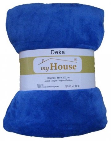 Deka z mikrovlákna 150 x 200 cm - MODRÁ Deka z mikrovlákna 150 x 200 cm - MODRÁ