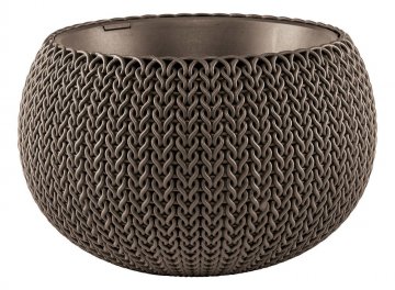 Květináč COZIES KNIT - S - hnědá Květináč COZIES KNIT - S - hnědá