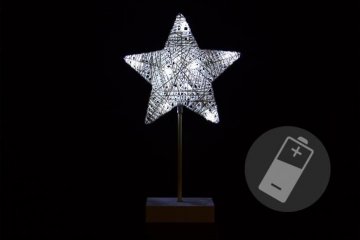 Vánoční dekorace - hvězda na stojánku, 40 cm, 10 LED Vánoční dekorace - hvězda na stojánku, 40 cm, 10 LED