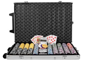 Poker set 1000 ks žetonů OCEAN Trolley