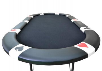 Deluxe pokerový stůl pro 10 lidí, BLACK EDITION, 35 kg