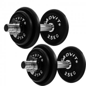 Činkový litinový set MOVIT 2 x 10kg Činkový litinový set MOVIT 2 x 10kg