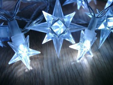 Vánoční LED osvětlení 4 m, hvězdy, modré