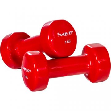 Sada vinylových činek MOVIT 2 x 3 kg červené Sada vinylových činek MOVIT 2 x 3 kg červené